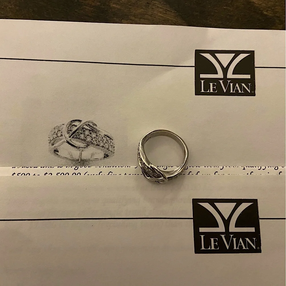Le Vian 14 Karat White Gold Pretzel Ring - Picture 8 of 15